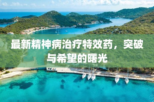 最新精神病治療特效藥，突破與希望的曙光