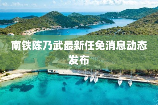南鐵陳乃武最新任免消息動態(tài)發(fā)布