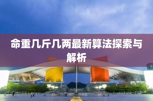 命重幾斤幾兩最新算法探索與解析