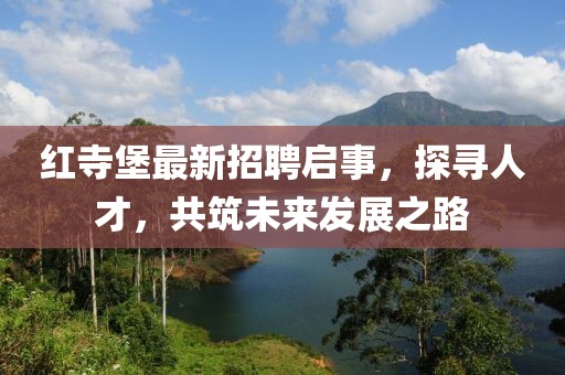 紅寺堡最新招聘啟事，探尋人才，共筑未來發(fā)展之路