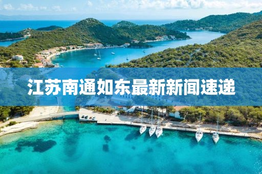 江蘇南通如東最新新聞速遞