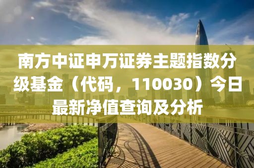 南方中證申萬證券主題指數(shù)分級基金（代碼，110030）今日最新凈值查詢及分析