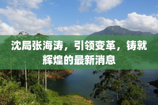 沈局張海濤，引領(lǐng)變革，鑄就輝煌的最新消息