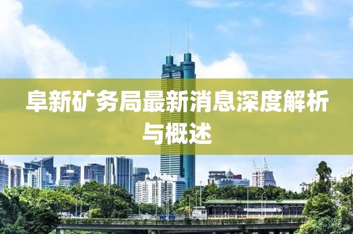 阜新礦務(wù)局最新消息深度解析與概述