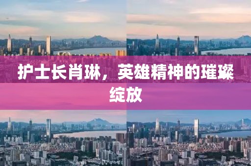 護士長肖琳，英雄精神的璀璨綻放