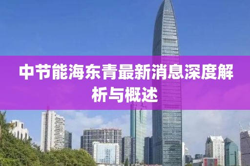 中節(jié)能海東青最新消息深度解析與概述