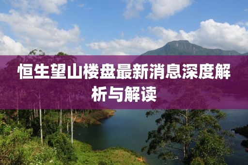 恒生望山樓盤最新消息深度解析與解讀