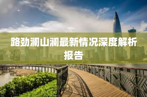 路勁瀾山瀾最新情況深度解析報告