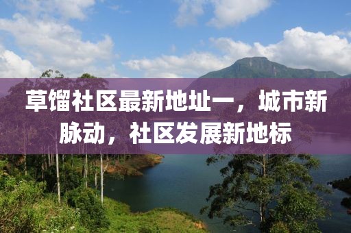 草餾社區(qū)最新地址一，城市新脈動，社區(qū)發(fā)展新地標(biāo)