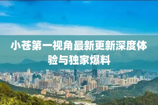 小蒼第一視角最新更新深度體驗(yàn)與獨(dú)家爆料