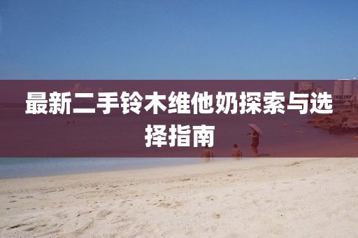 最新二手鈴木維他奶探索與選擇指南