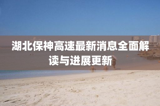 湖北保神高速最新消息全面解讀與進(jìn)展更新