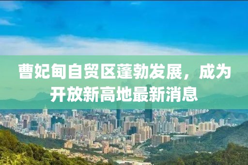 曹妃甸自貿區(qū)蓬勃發(fā)展，成為開放新高地最新消息