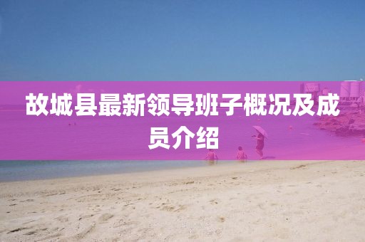 故城縣最新領(lǐng)導(dǎo)班子概況及成員介紹