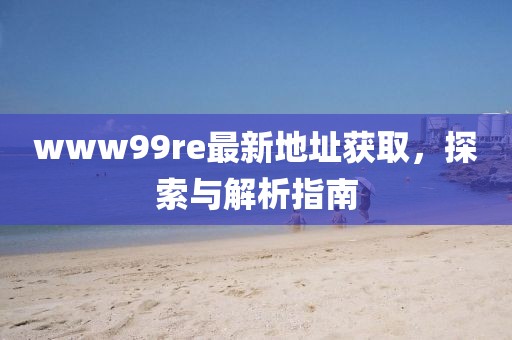 www99re最新地址獲取，探索與解析指南