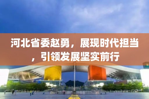 河北省委趙勇，展現(xiàn)時(shí)代擔(dān)當(dāng)，引領(lǐng)發(fā)展堅(jiān)實(shí)前行