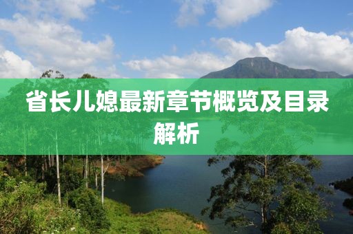 省長兒媳最新章節(jié)概覽及目錄解析
