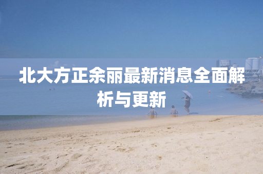 北大方正余麗最新消息全面解析與更新