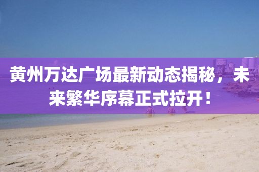 黃州萬達(dá)廣場最新動態(tài)揭秘，未來繁華序幕正式拉開！