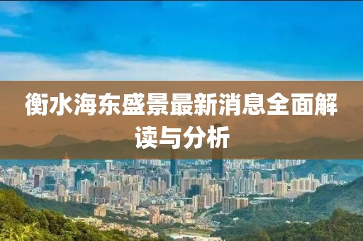 衡水海東盛景最新消息全面解讀與分析