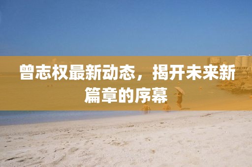曾志權(quán)最新動(dòng)態(tài)，揭開(kāi)未來(lái)新篇章的序幕