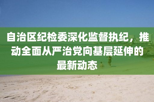 自治區(qū)紀(jì)檢委深化監(jiān)督執(zhí)紀(jì)，推動全面從嚴(yán)治黨向基層延伸的最新動態(tài)