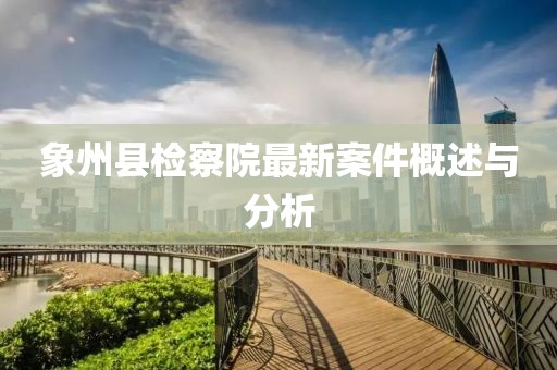 象州縣檢察院最新案件概述與分析