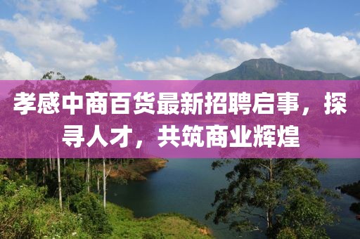 孝感中商百貨最新招聘啟事，探尋人才，共筑商業(yè)輝煌