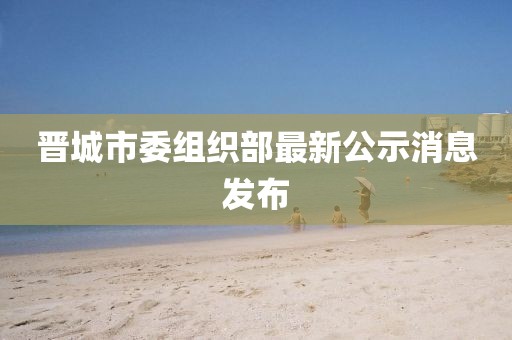 晉城市委組織部最新公示消息發(fā)布