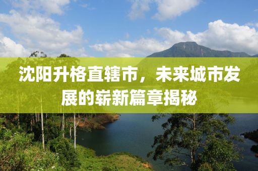 沈陽(yáng)升格直轄市，未來(lái)城市發(fā)展的嶄新篇章揭秘