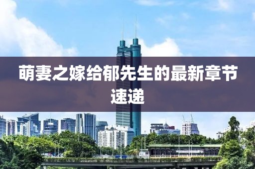 萌妻之嫁給郁先生的最新章節(jié)速遞
