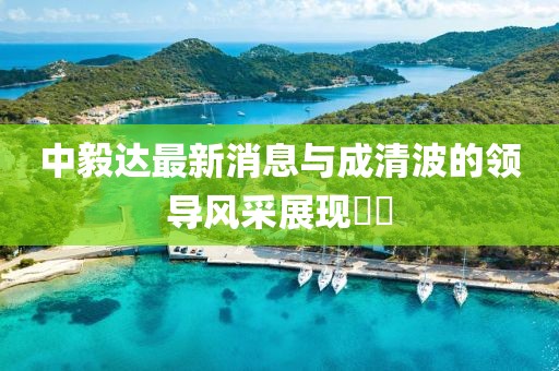 中毅達(dá)最新消息與成清波的領(lǐng)導(dǎo)風(fēng)采展現(xiàn)??