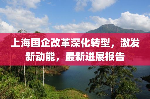 上海國企改革深化轉(zhuǎn)型，激發(fā)新動能，最新進(jìn)展報(bào)告