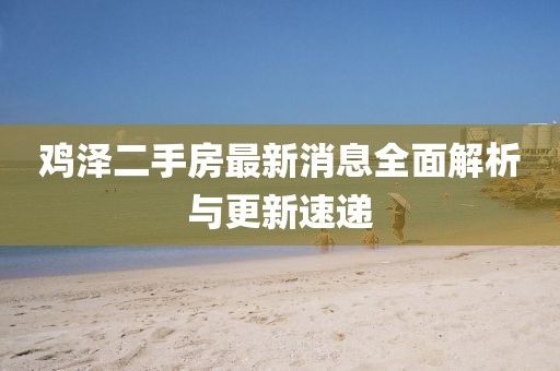 雞澤二手房最新消息全面解析與更新速遞
