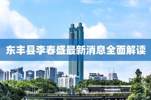東豐縣李春盛最新消息全面解讀