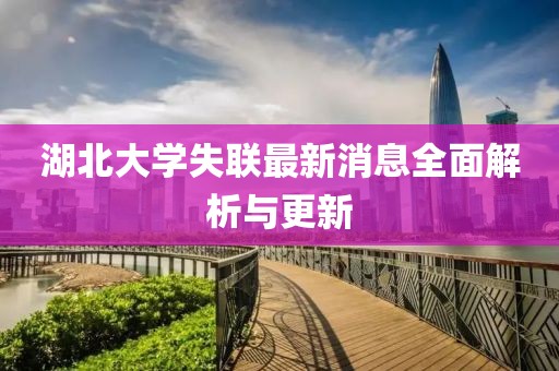 湖北大學(xué)失聯(lián)最新消息全面解析與更新