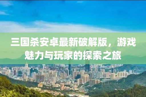 三國殺安卓最新破解版，游戲魅力與玩家的探索之旅
