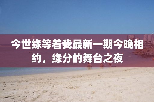 今世緣等著我最新一期今晚相約，緣分的舞臺之夜