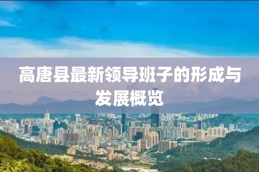 高唐縣最新領(lǐng)導(dǎo)班子的形成與發(fā)展概覽