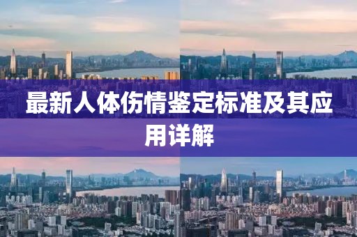 最新人體傷情鑒定標(biāo)準(zhǔn)及其應(yīng)用詳解