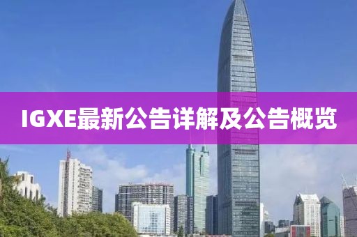 IGXE最新公告詳解及公告概覽