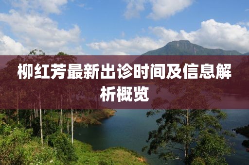 柳紅芳最新出診時(shí)間及信息解析概覽