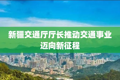 新疆交通廳廳長推動交通事業(yè)邁向新征程