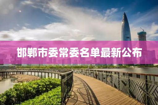 邯鄲市委常委名單最新公布