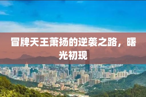 冒牌天王蕭揚(yáng)的逆襲之路，曙光初現(xiàn)