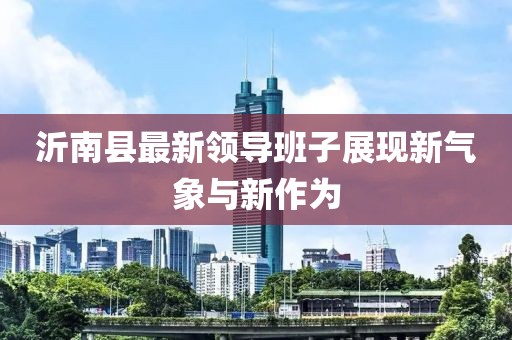 沂南縣最新領(lǐng)導(dǎo)班子展現(xiàn)新氣象與新作為