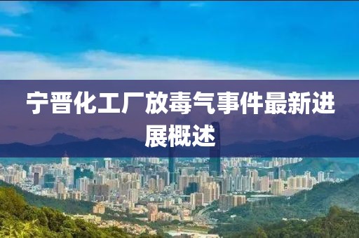 寧晉化工廠放毒氣事件最新進展概述