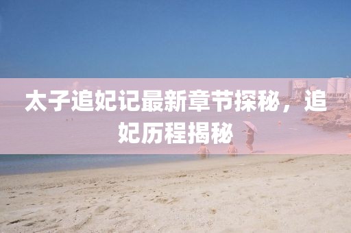 太子追妃記最新章節(jié)探秘，追妃歷程揭秘