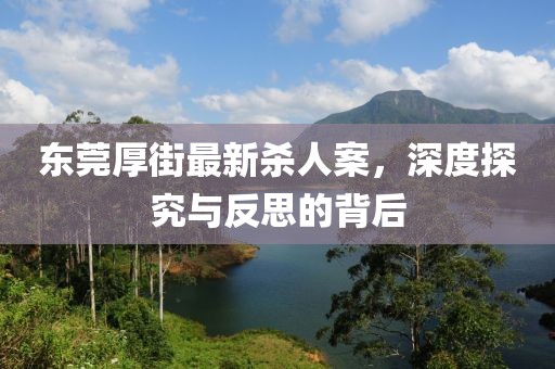 東莞厚街最新殺人案，深度探究與反思的背后