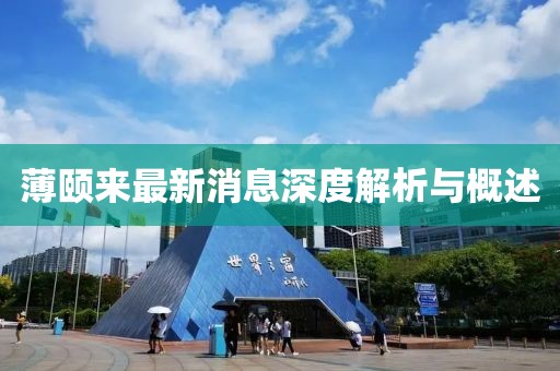 薄頤來最新消息深度解析與概述